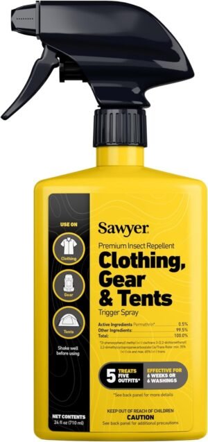 sawyer products premium permethrin insect repellent for clothing, gear & tents
