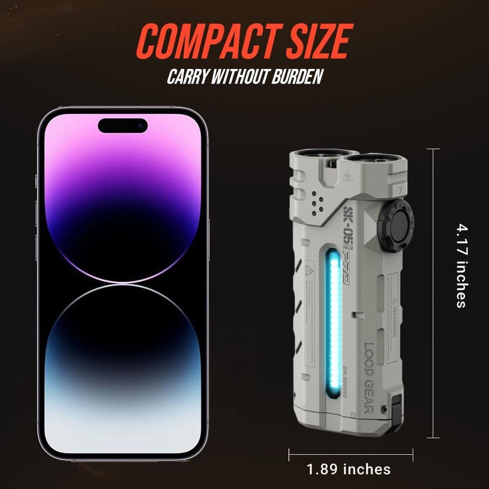 LOOP GEAR SK05 PRO Mao EDC Flashlight 4360 Lumens, 8000mAh Rechargeable LED Flashlight & Power Bank, 3-in-1 Lighting Modes (Flood/Spot/Side Light) - Image 6