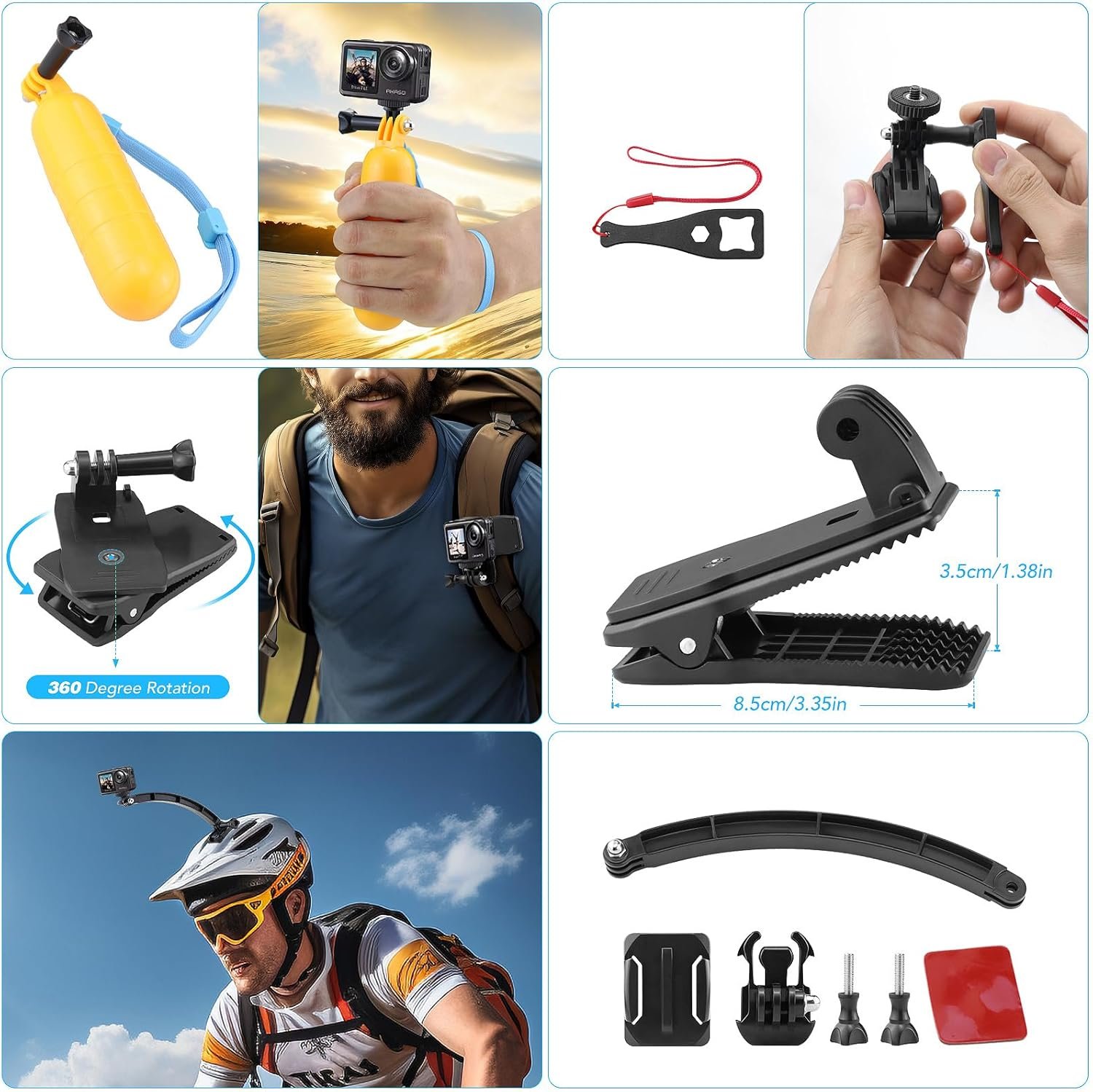 GeeKam Action Camera Accessories Kit - Image 2