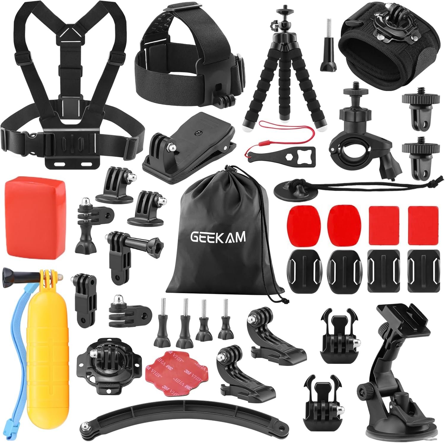 GeeKam Action Camera Accessories Kit
