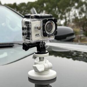 ULIBERMAGNET White Magnetic Camera Mount, Strong Magnetic Mount with 360° Rotation Ball Head