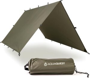 AquaQuest Defender Tarp – Heavy-Duty Waterproof (20,000 mm) Seam-Taped Rain Fly