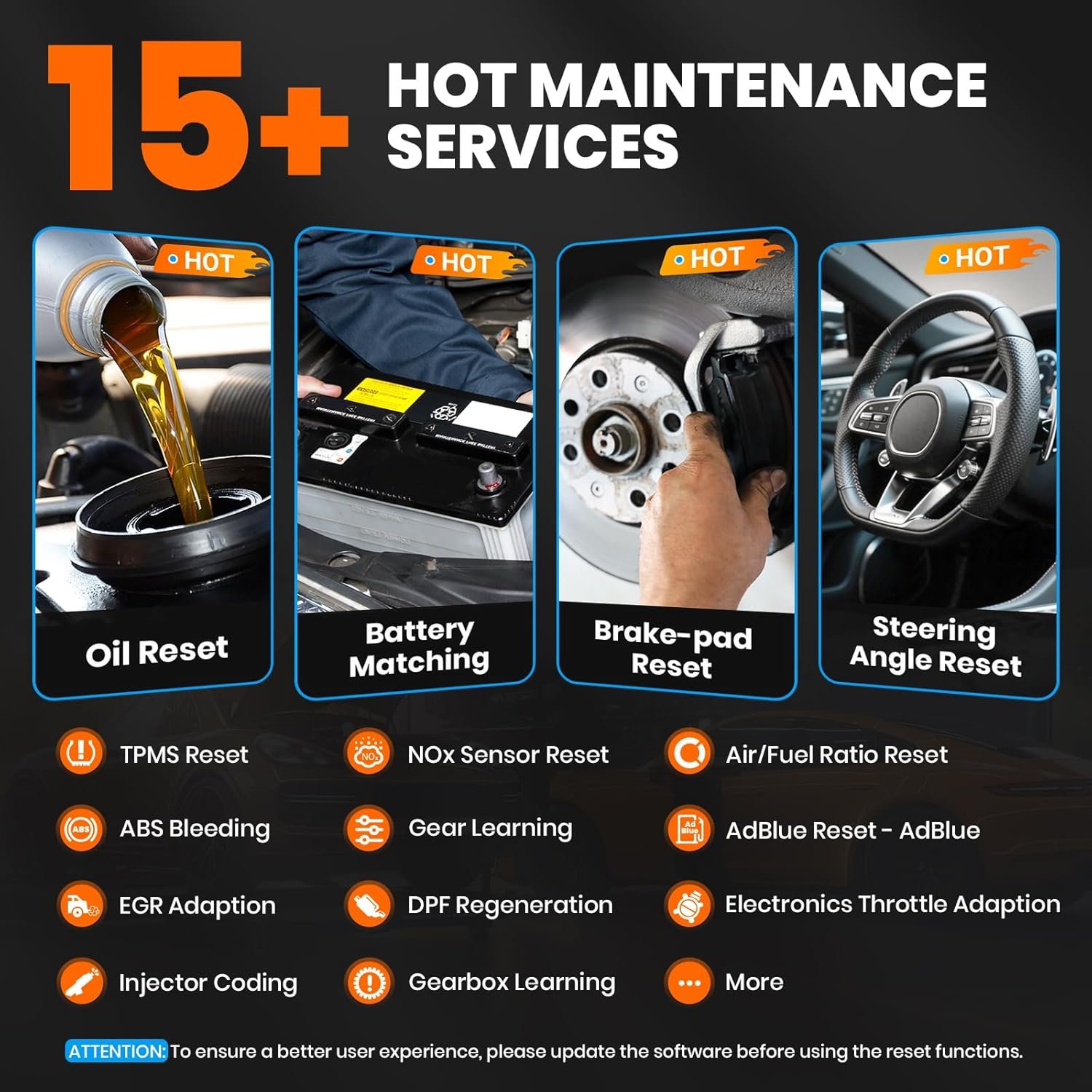 OBD2 Scanner ANCEL FX6100 Bidirectional Scan Tool, All System Car Diagnostic Scanner - Image 5