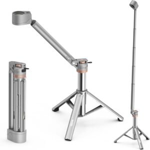 Outask TD2 Telescopic LED Camping Lantern, 1500LM Ultra Bright All-in-One Portable Area Light, Magnetic Tripod Base, CRI 90 Stepless Dimming/CCT (2000K-7000K), IPX7 Waterproof, 21700 Swappable Battery