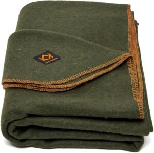 Arcturus Military Wool Blanket - Warm, Thick, Washable - Great for Outdoors, Camping